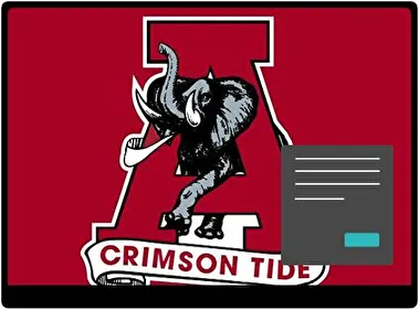 Alabama Crimson Tide Dark theme for Windows 11