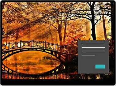 Autumn Leaning In The River Dark theme for Windows 11