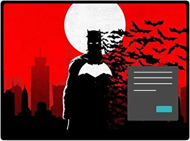 Batman Red Dark theme for Windows 11