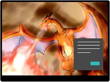 Charizard Dark theme for Windows 11