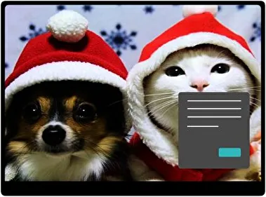 Christmas Cute Animals Dark theme for Windows 11