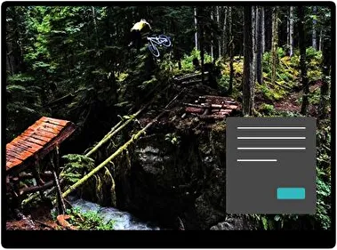 Downhill Biking Dark theme for Windows 11