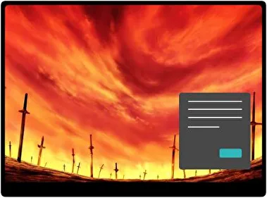 Fatestay Night Unlimited Blade Works Dark theme for Windows 11