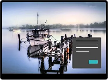 Fishing Boat Dark theme for Windows 11