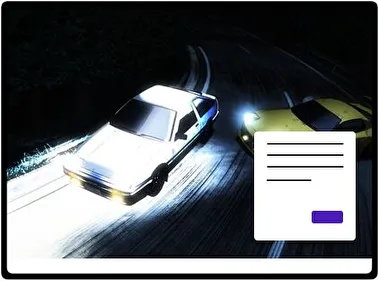 Initial D theme for Windows 11
