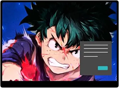 Izuku Midoriya Dark theme for Windows 11