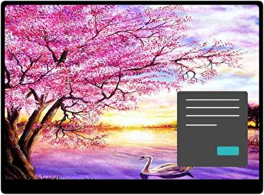 Landscape Color Drawing Dark theme for Windows 11