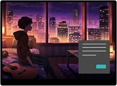 Lofi Anime Dark theme for Windows 11
