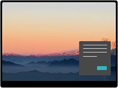Mountains on Horizon Dark theme for Windows 11