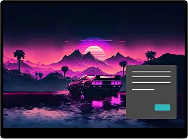 Neon Horizon Dark theme for Windows 11