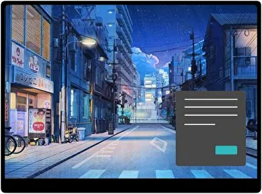 Night Scenery Anime Dark theme for Windows 11