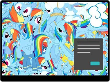 Rainbow Dash Dark theme for Windows 11