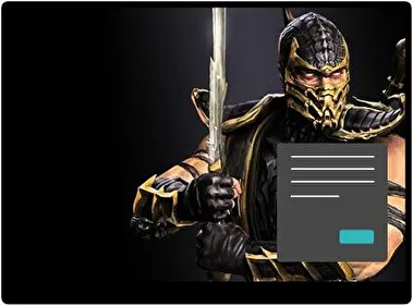 Scorpion Mortal Kombat Dark theme for Windows 11