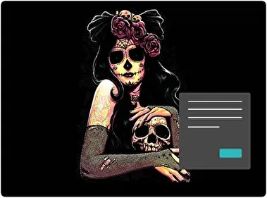 Skull Dark theme for Windows 11