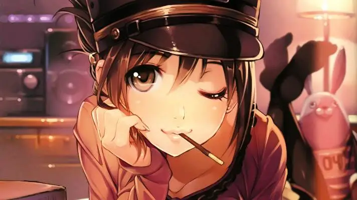 Cute Anime Girls Dark theme for Windows 11 Slideshow image 2