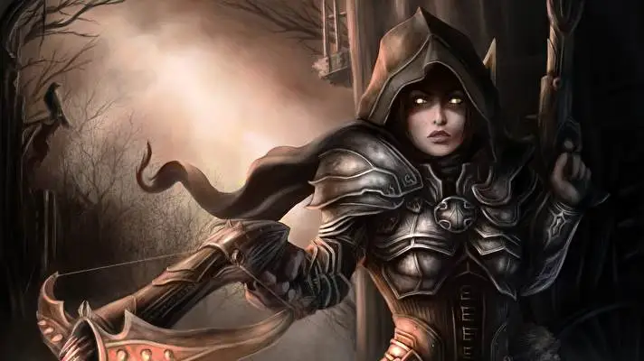 Demon Hunter Diablo Iii Dark theme for Windows 11 Slideshow image 1