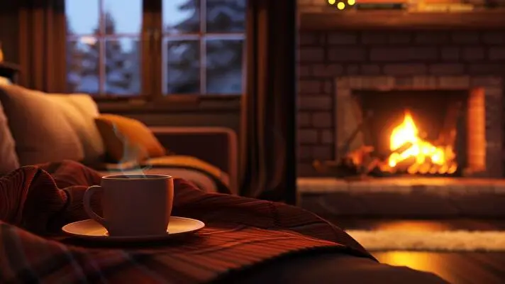 Fireplace 4k Dark theme for Windows 11 Slideshow image 2