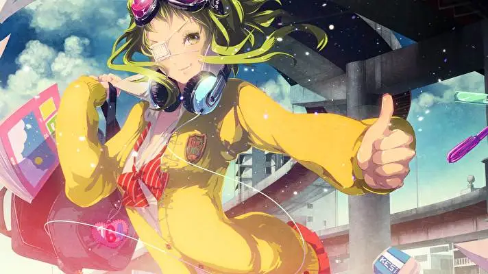 Gumi Vocaloid theme for Windows 11 Slideshow image 2