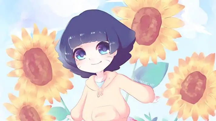 Himawari Uzumaki theme for Windows 11 Slideshow image 3