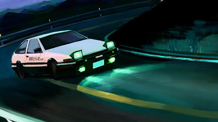Initial D theme for Windows 11 Slideshow image 3