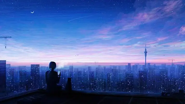 Lofi Anime Dark theme for Windows 11 Slideshow image 3
