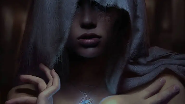 Mysterious Girl theme for Windows 11 Slideshow image 2