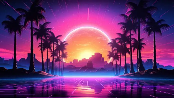 Neon Horizon theme for Windows 11 Slideshow image 5