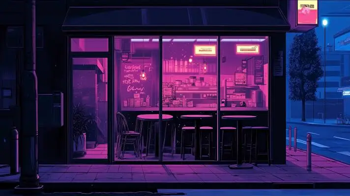 Neon Streets at Night theme for Windows 11 Slideshow image 1