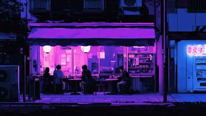 Neon Streets at Night theme for Windows 11 Slideshow image 6