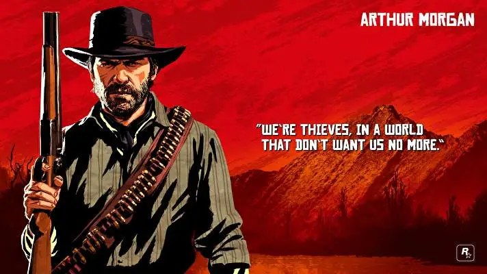 Red Dead Redemption 2 Art theme for Windows 11 Slideshow image 2