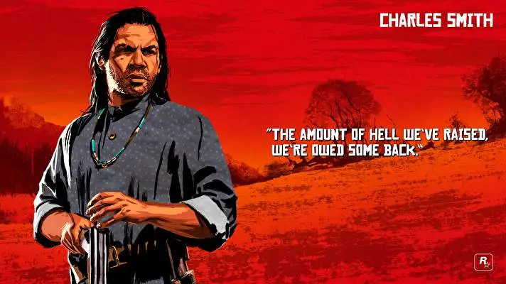 Red Dead Redemption 2 Art theme for Windows 11 Slideshow image 4