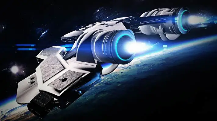 Spaceship Dark theme for Windows 11 Slideshow image 1