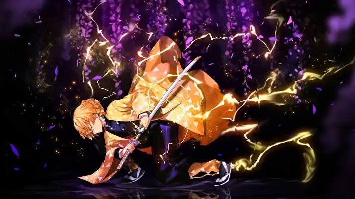 Zenitsu Agatsuma Dark theme for Windows 11 Slideshow image 2