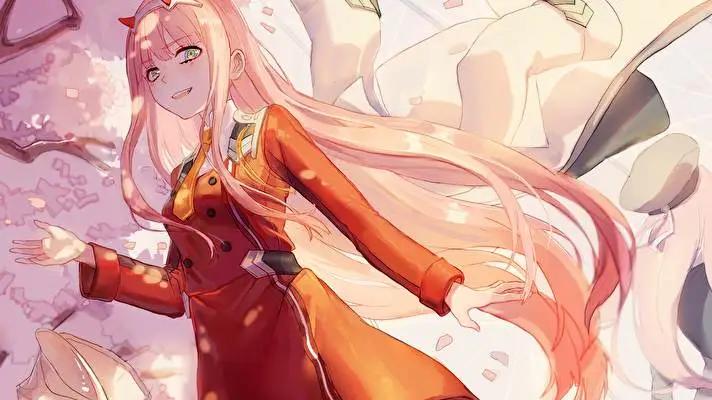 Zero Two theme for Windows 11 Slideshow image 1